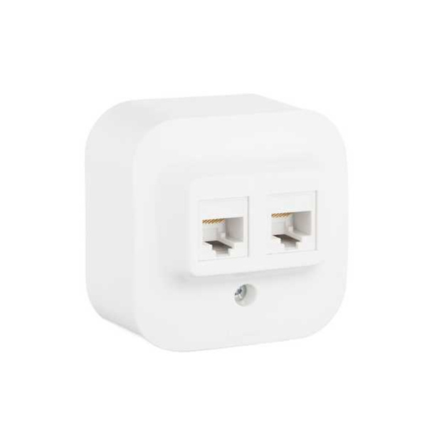 Розетка двойная Legrand Forix RJ 45 кат.5е IP20 накладная белый Розетка двойная Legrand Forix RJ 45 кат.5е IP20 накладная белый