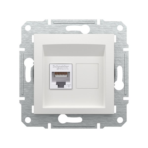 Розетка компьютерная SE EPH4770121 Asfora RJ45 кат. 6 механизм белый в интернет магазине Stels.kz