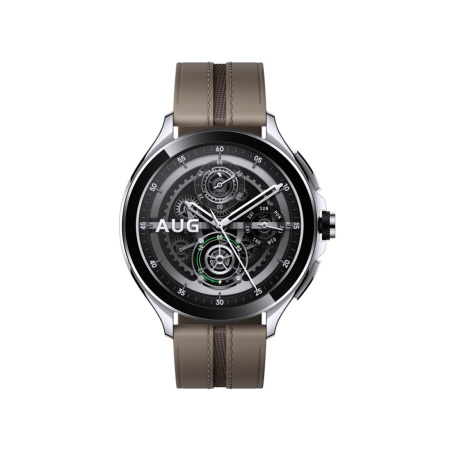 Смарт часы Xiaomi Watch 2 Pro-Bluetooth Silver Case with Brown Leather Strap в интернет магазине Stels.kz