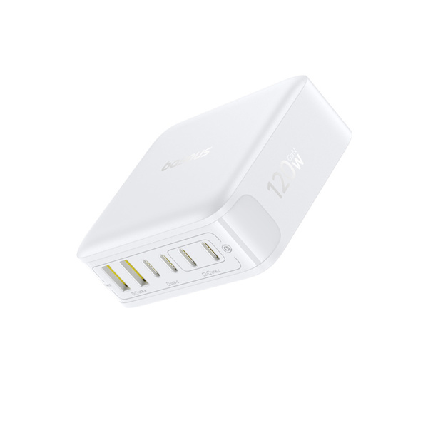 Адаптер питания Baseus EnerFill FH21 Desktop Charging Station 4C+2U 120W EU Moon White в интернет магазине Stels.kz