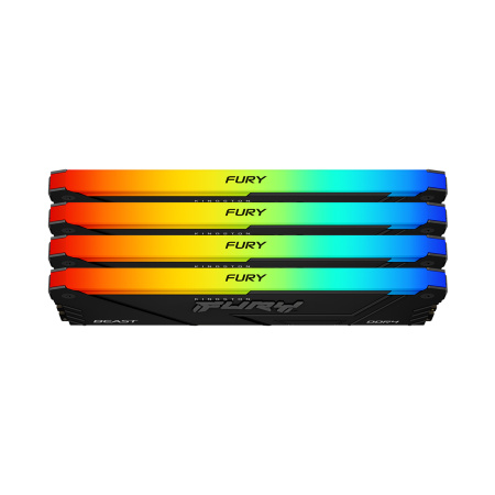 Комплект модулей памяти Kingston FURY Beast RGB KF432C16BB12AK4/64 DDR4 64GB (Kit 4x16GB) 3200MHz в интернет магазине Stels.kz