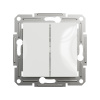 Переключатель двухклавишный SE EPH0670121 Asfora механизм быстрозажим. клеммы белый в интернет магазине Stels.kz