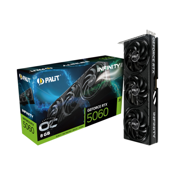 Купить не дорого Видеокарта PALIT RTX5060 INFINITY 3 OC 8GB (NE75060T19P1-GB2063S) в интернет магазине Stels.kz Видеокарта PALIT RTX5060 INFINITY 3 OC 8GB (NE75060T19P1-GB2063S) в интернет магазине Stels.kz