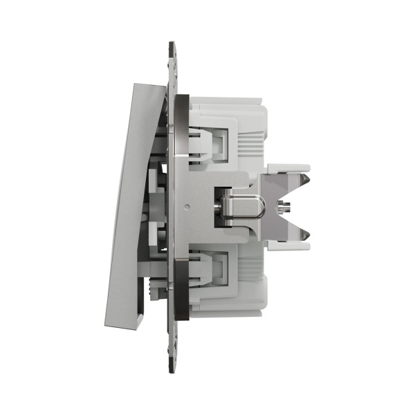 Выключатель 1 клавишный SE EPH0500161 Asfora перекрестный механизм алюминий в интернет магазине Stels.kz