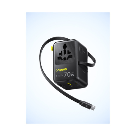 Адаптер питания Baseus EnerCore CG11 Universal Travel Adapter 70W 2AC+2U+2C Cosmic Black в интернет магазине Stels.kz