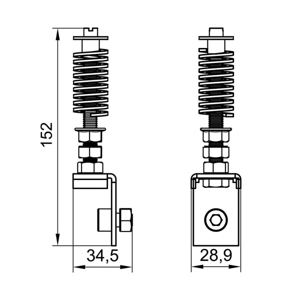 Устройство натяжное для алюминиевых колонн DKC 09578R 3 и 4.2м в интернет магазине Stels.kz