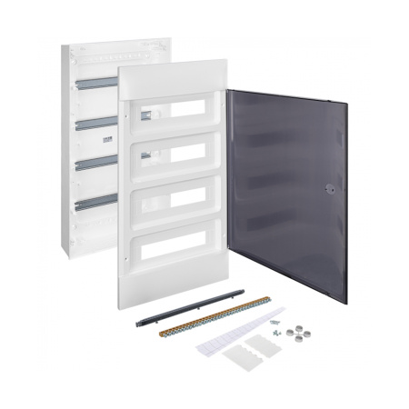 Щит навесной Legrand Practibox S 4х18 IP40 Дымчатая дверь в интернет магазине Stels.kz