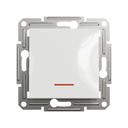 Переключатель одноклавишный SE EPH1570121 Asfora 10AX механизм с подсветкой белый в интернет магазине Stels.kz