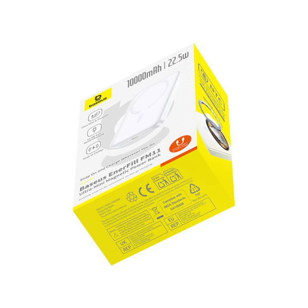 Портативный внешний аккумулятор Baseus EnerFill FM11 Ultra-Mini10000mAh 22.5W White (P1008210E213-00 в интернет магазине Stels.kz