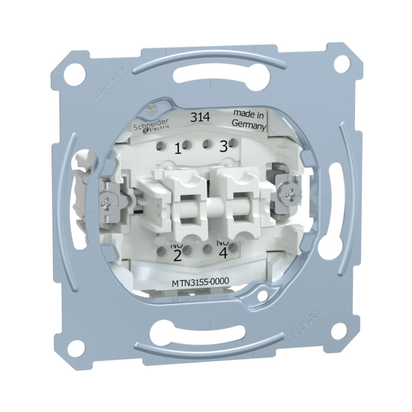 Кнопочный выключатель мех-м MERTEN MTN3155-0000 D-Life 2х клавишный