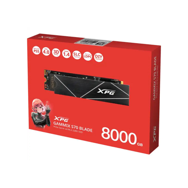Твердотельный накопитель SSD ADATA XPG GAMMIX S70 BLADE 8 ТБ M.2 в интернет магазине Stels.kz
