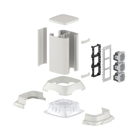 Миниколонна алюминиевая DKC 19521 0.25м светло-серебристый металлик в интернет магазине Stels.kz