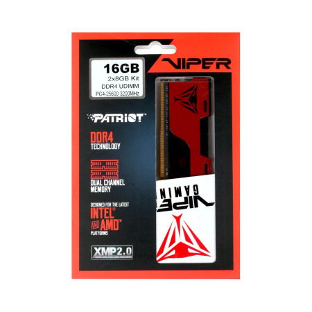 Комплект модулей памяти Patriot VIPER ELITE II PVE2416G320C8K DDR4 16GB (Kit 2x8GB) 3200MHz в интернет магазине Stels.kz