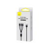 Интерфейсный кабель Baseus StarSpeed 1-for-3 USB to M+L+C 3.5A 1.2m Black (CAXS000001) в интернет магазине Stels.kz
