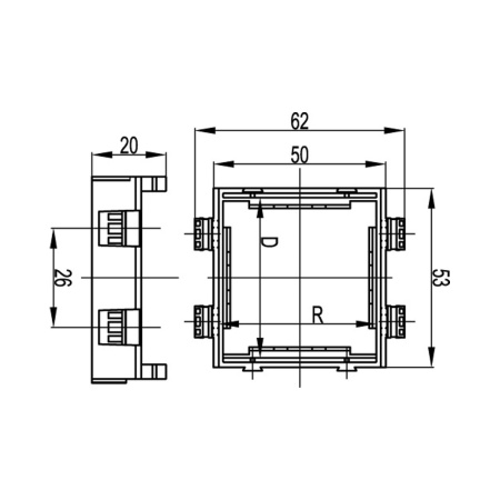 Каркас под 2 модуля серии Viva DKC F0000A белый в интернет магазине Stels.kz