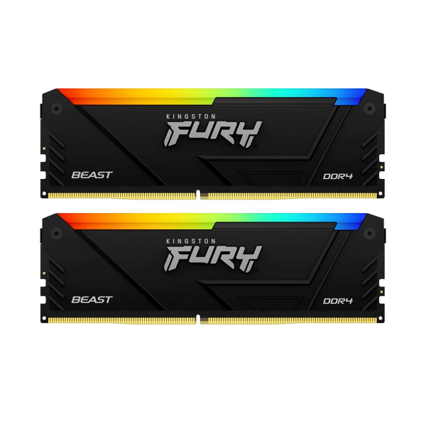 Купить не дорого Комплект модулей памяти Kingston FURY Beast RGB KF432C16BB12AK2/32 DDR4 32GB (Kit 2x16GB) 3200MHz в интернет магазине Stels.kz Комплект модулей памяти Kingston FURY Beast RGB KF432C16BB12AK2/32 DDR4 32GB (Kit 2x16GB) 3200MHz в интернет магазине Stels.kz