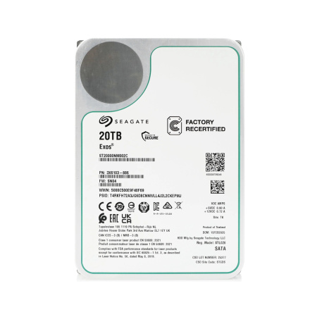 Жесткий диск Seagate Exos X20 ST20000NM002C 20TB SATA в интернет магазине Stels.kz