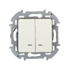 Выключатель двухклавишный с подсветкой Legrand 673631 Inspiria с/у слоновая кость в интернет магазине Stels.kz