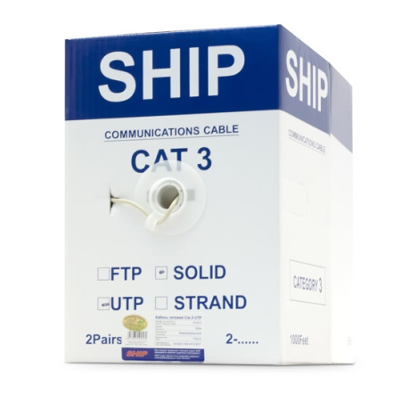 Кабель сетевой SHIP D105-2 Cat.3 UTP 30В PVC в интернет магазине Stels.kz