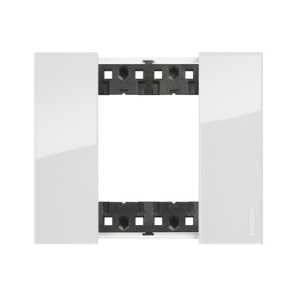 Рамка декоративная Bticino KA4802DW Living Now 2 модуля "Лед"