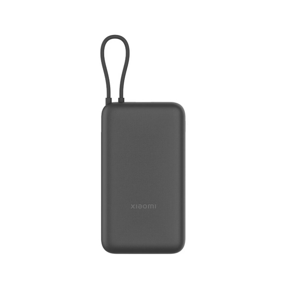 Портативный внешний аккумулятор Xiaomi Power Bank 20000mAh (Integrated Cable) GL Dark Gray в интернет магазине Stels.kz