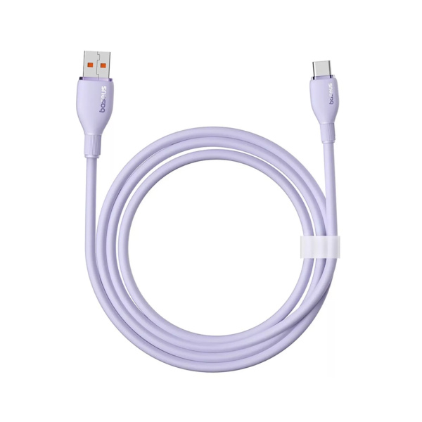 Интерфейсный кабель Baseus Pudding Series USB to Type-C 100W 1.2m Purple (P10355703511-B1) в интернет магазине Stels.kz