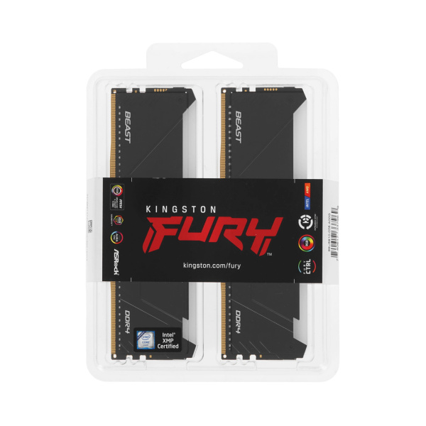 Купить не дорого Комплект модулей памяти Kingston FURY Beast RGB KF432C16BB12AK2/32WP DDR4 32GB (Kit 2x16GB) 3200MHz в интернет магазине Stels.kz Комплект модулей памяти Kingston FURY Beast RGB KF432C16BB12AK2/32WP DDR4 32GB (Kit 2x16GB) 3200MHz в интернет магазине Stels.kz