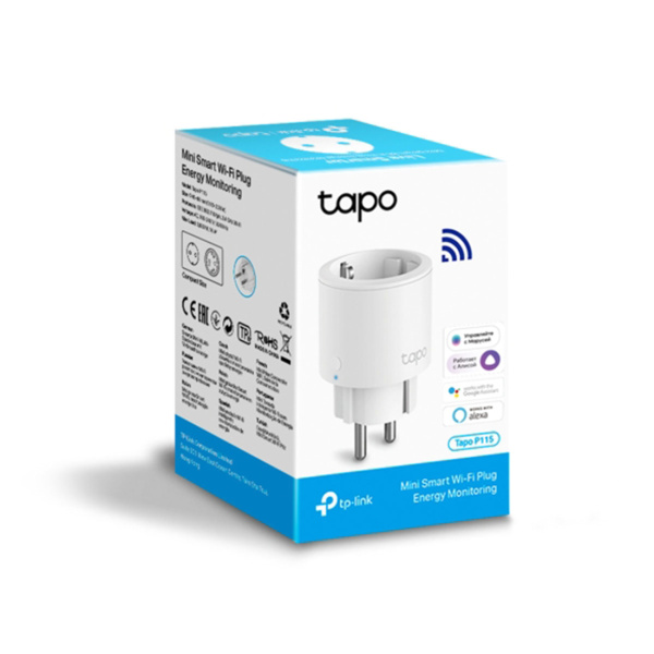 Купить не дорого Умная мини Wi-Fi розетка TP-Link Tapo P115 в интернет магазине Stels.kz Умная мини Wi-Fi розетка TP-Link Tapo P115 в интернет магазине Stels.kz