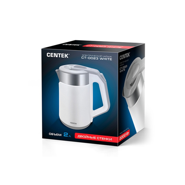 Чайник электрический Centek CT-0023 Белый в интернет магазине Stels.kz