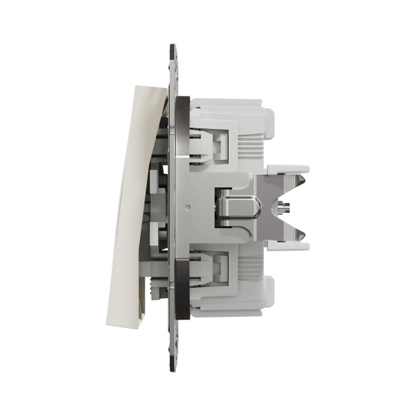 Переключатель двухклавишный SE EPH0670123 Asfora механизм быстрозажим. клеммы кремовый в интернет магазине Stels.kz