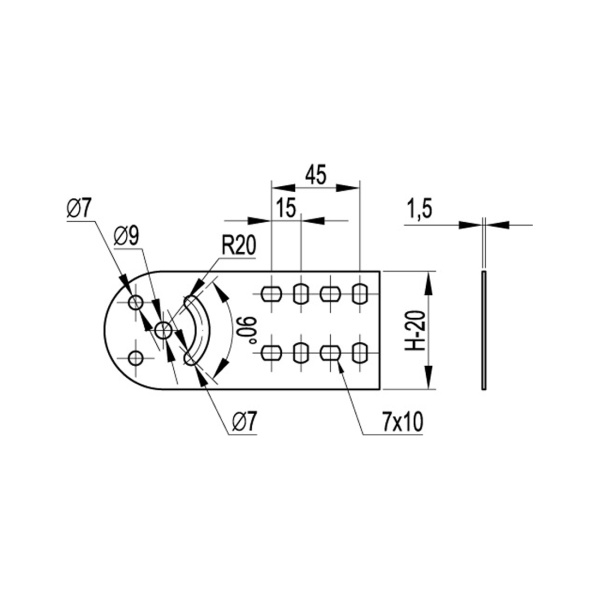 Пластина крепежная DKC 30014K GSV H80 (4 шт.) в комплекте с метизами, необходимыми для монтажа в интернет магазине Stels.kz