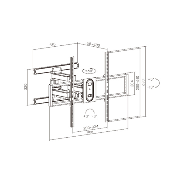 Кронштейн XG FMW-50100 для ТВ и мониторов 50"- 100"