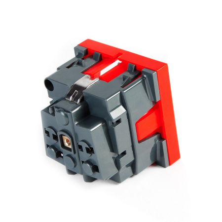 Розетка электрическая Рувинил типа Shuko 45x45 мм красная 70102 в интернет магазине Stels.kz