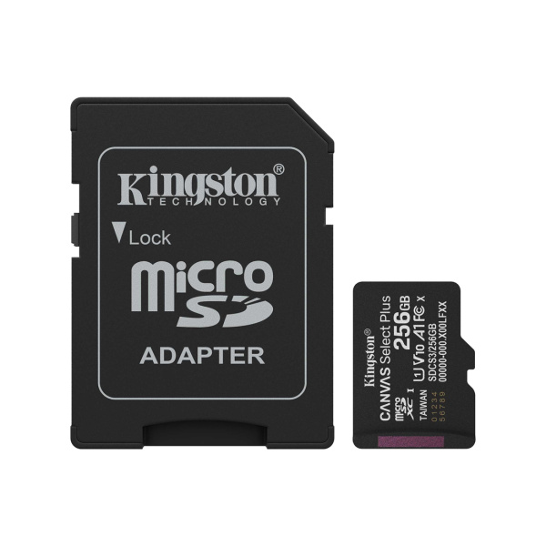 Карта памяти Kingston SDCS3/256GB Canvas Select Plus A1 U1 V10 256GB