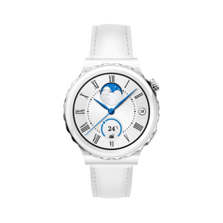 Смарт часы Huawei Watch GT 3 Pro FRG-B19 42mm White Leather Strap в интернет магазине Stels.kz