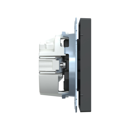 Розетка мех-м MERTEN MTN2301-6034 D-Life шторки винт.зажим антрацит в интернет магазине Stels.kz