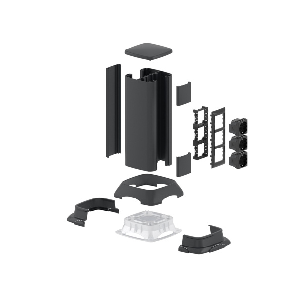 Миниколонна алюминиевая DKC 19533 0.35м Алюминий черный в интернет магазине Stels.kz