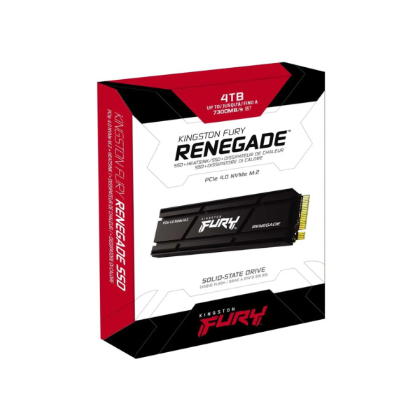 Купить не дорого Твердотельный накопитель SSD Kingston FURY Renegade SFYRDK/4000G M.2 NVMe PCIe 4.0 HeatSink в интернет магазине Stels.kz Твердотельный накопитель SSD Kingston FURY Renegade SFYRDK/4000G M.2 NVMe PCIe 4.0 HeatSink в интернет магазине Stels.kz