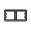 Рамка горизонтальная SE EPH5805271 Asfora EM 2 постовая антрацит в интернет магазине Stels.kz
