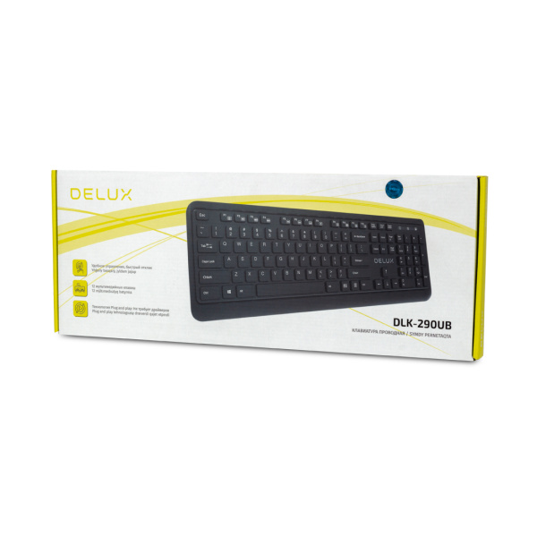 Купить не дорого Клавиатура Delux DLK-290UB в интернет магазине Stels.kz Клавиатура Delux DLK-290UB в интернет магазине Stels.kz