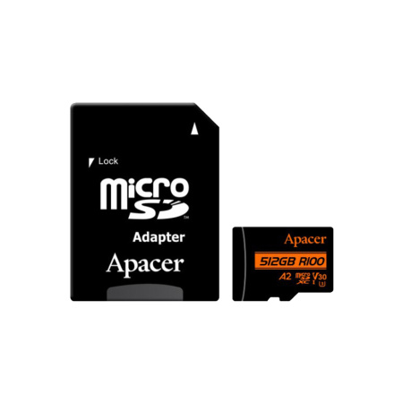 Карта памяти Apacer AP512GMCSX10U8-R 512GB с адаптером SD в интернет магазине Stels.kz
