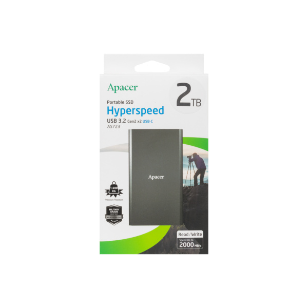 Купить не дорого Внешний SSD диск Apacer 2TB AS723 Черный в интернет магазине Stels.kz Внешний SSD диск Apacer 2TB AS723 Черный в интернет магазине Stels.kz