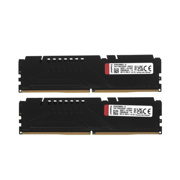 Комплект модулей памяти Kingston FURY Beast Black KF560C30BBEK2-32 DDR5 32GB (Kit 2x16GB) 6000MHz в интернет магазине Stels.kz