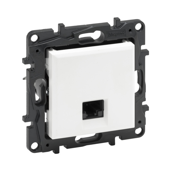 Информационная розетка одинарная Niloe Step RJ45 Кат.5e UTP Белый new