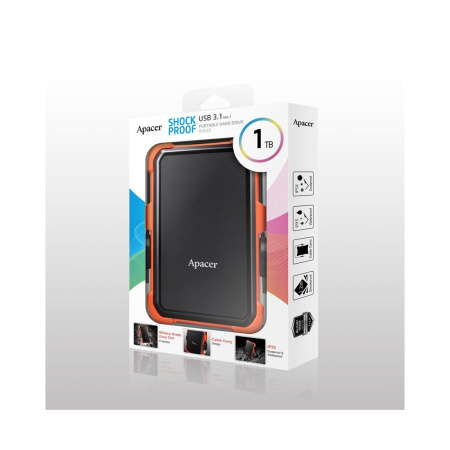Внешний жёсткий диск Apacer 1TB 2.5" AC630 Оранжевый в интернет магазине Stels.kz