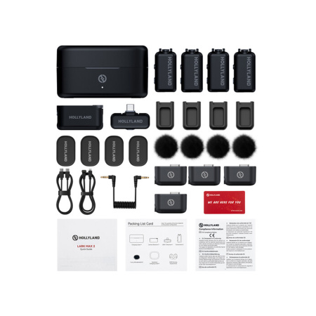Петличный микрофон Hollyland Lark MAX 2 Combo Черный в интернет магазине Stels.kz