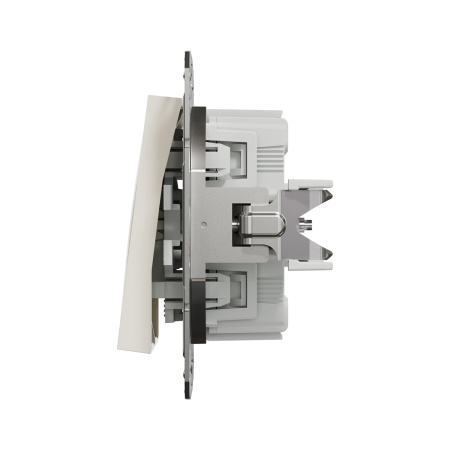 Выключатель двухклавишный SE EPH0370123 Asfora механизм быстрозажим. клеммы кремовый в интернет магазине Stels.kz