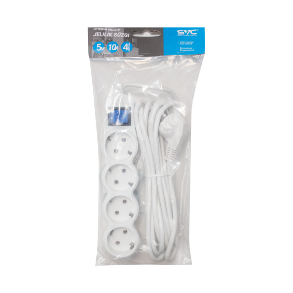 Купить не дорого Сетевой фильтр SVC ZP4S-50M 5 м.220 в. в интернет магазине Stels.kz Сетевой фильтр SVC ZP4S-50M 5 м.220 в. в интернет магазине Stels.kz