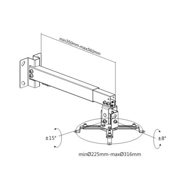 Кронштейн потолочный Brateck PRB-2G в интернет магазине Stels.kz