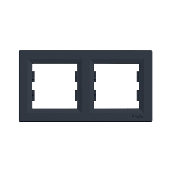 Рамка горизонтальная SE EPH5800271 Asfora 2 постовая антрацит